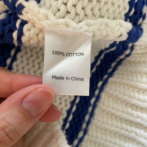 La Ligne White and Blue Striped Sweater - Picture 11 of 12